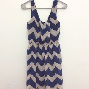 XS Blue w/ Cream Dress